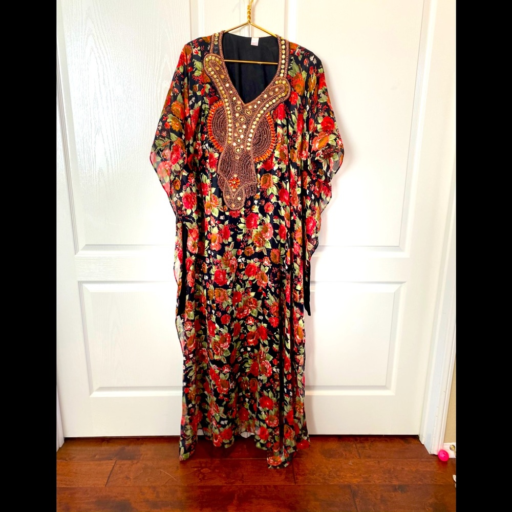 Heavily Beaded Indian Caftan